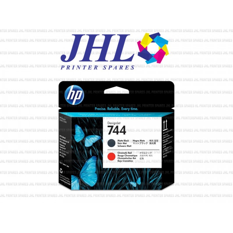 F9J88A HP744 Matte Black / Chromic Red Printhead