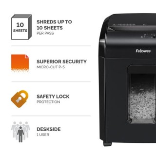4630701 Fellowes Powershred 10M Micro Cut Shredder