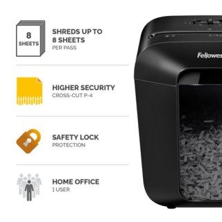 4401501 Fellowes Powershred LX45 Cross Cut Shredder